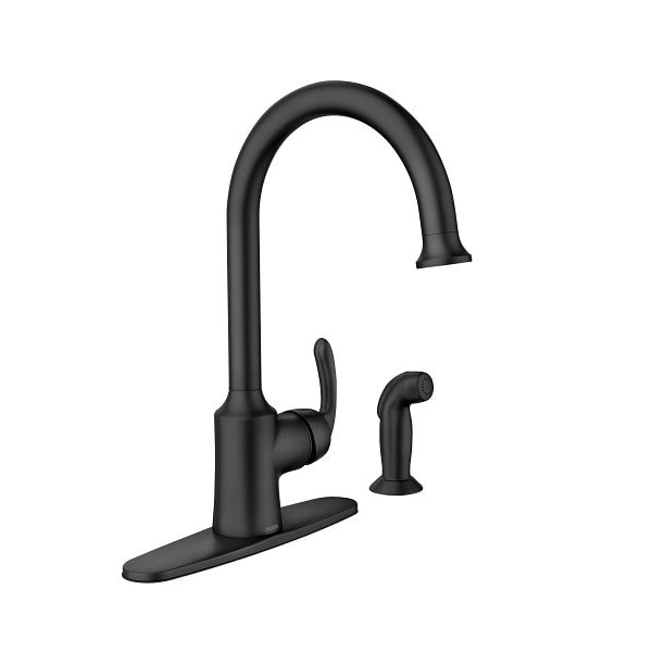 Bayhill One-Handle High Arc Kitchen Faucet in Matte Black